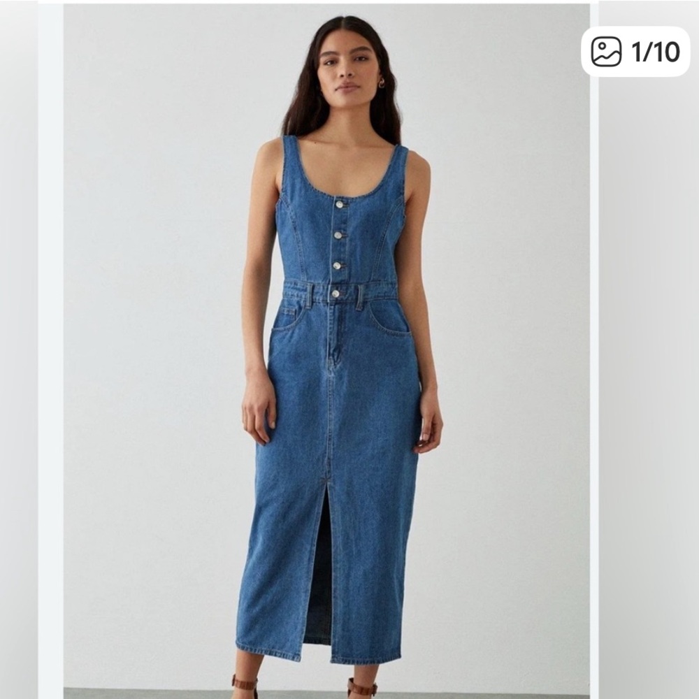 Forever 21 Indigo Denim Midi Dress